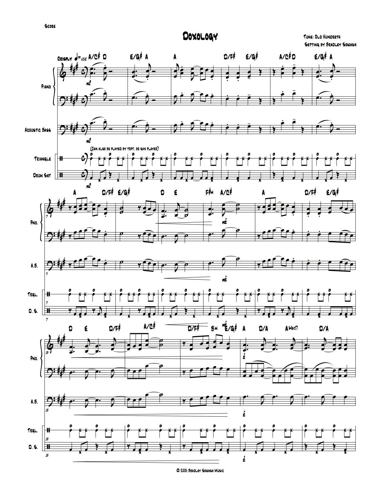 Doxology - PDF + mp3 — Bradley Sowash Music